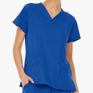 SOLD -  Mini Marilyn Stretch V-Neck Three Pocket Scrub Top